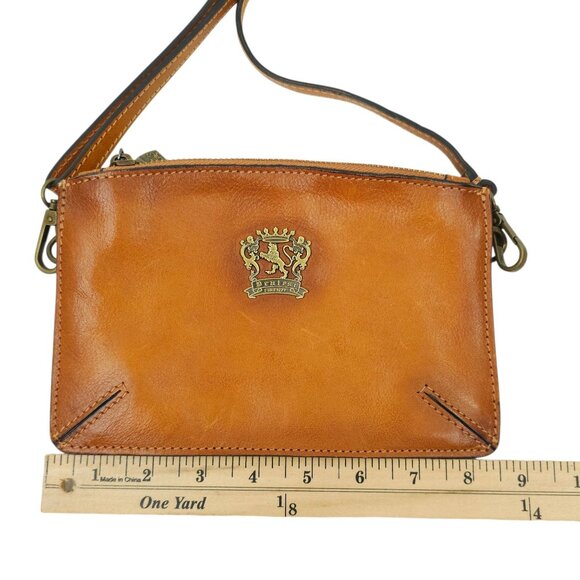 Pratesi Firenze Leather Crossbody Bag Small Brown Italian Handbag 8.5x5.5 Purse - Picture 8 of 15